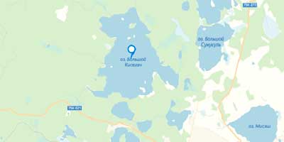 Озеро Кисегач на карте
